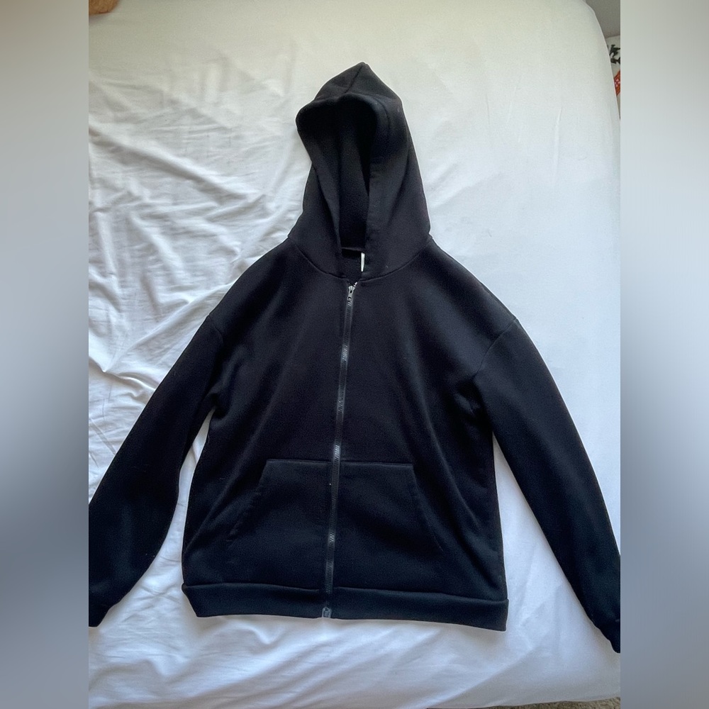 Simple black zip-up jacket